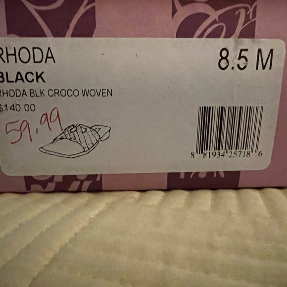 New Brighton Black Quilted Sandals with Bow - Picture 4 of 4